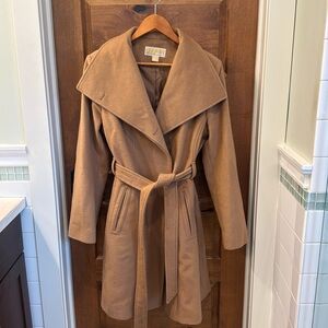 Michael Kors tan wool coat
